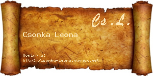 Csonka Leona névjegykártya