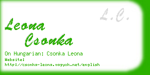 leona csonka business card